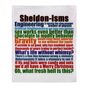 Big Bang Gifts > Big Bang Living Room > Sheldon Quotes Throw Blanket