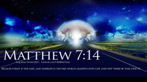 Bible Verses Road To Heaven Matthew 7:14 HD Wallpaper