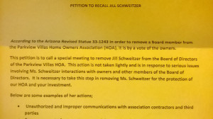 Petition to Recall Jill Schweitzer Pg 1