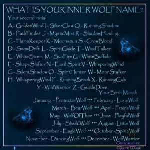 What is your Inner Wolf Name: Wolf Things, Inner Wolf, Spirit Wolf ...