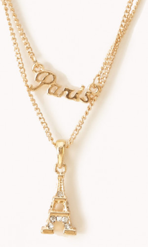 forever 21 charming chains layered necklace in gold