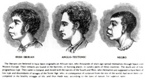 hideous 1899 illustration from Harper's Weekly, comparing the facial ...
