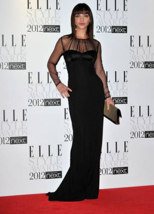During the Elle-2012 event, actress Christina Ricci was looked slender ...