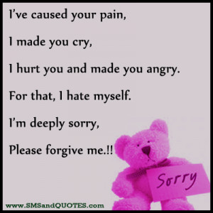 ... you angry for that i hate myself i m deeply sorry please forgive me