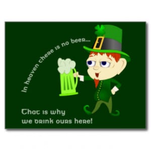 Leprechaun Beer St. Patrick's Day Postcard