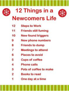 12 things in a 12 step newcomers life more newcomer life recovery ...