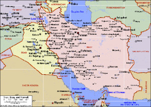 illustration Political map of Kuwait with the several governorates
