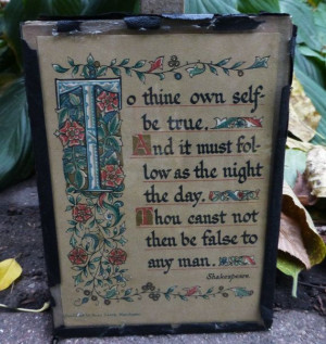 Vintage Shakespeare Quote To Thine Own Self by QuantitiesofQuaint, $24 ...