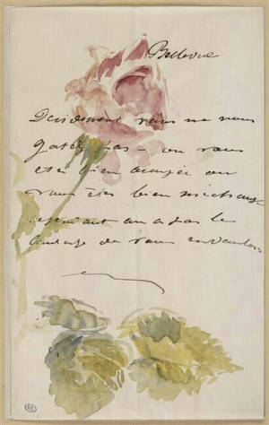 Edouard Manet - Letter to Mademoiselle Isabelle Lemonnier (1880)