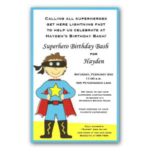 Superhero Boy Invitations - Clearance - 261-I-328