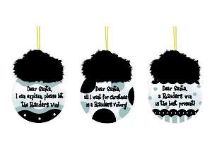 Oakland Raiders Team Sayings Christmas Ornaments