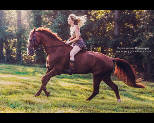 Girl and Her Horse I by PaytonAdams1