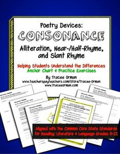 Assonance and Consonance Poem Examples