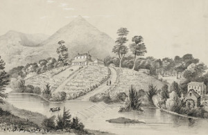 Lithograph of Gostwyck on the Paterson River by George Rowe between