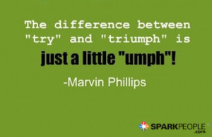 Quote And Poster The Difference Between Try Triumph Little