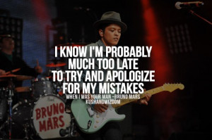 Bruno mars, quotes, sayings, mistakes, about yourself