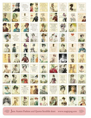 ... , Collage Scrabble, Fashion Digital, Austen Quotes, Pink Jane Austen