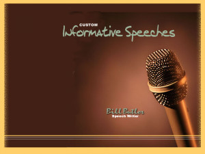 Informative speeches cover a variety of
