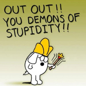 Dogbert-demons of stupidity: I feel I have tons of demons inside me ...