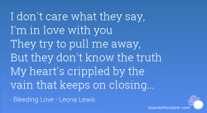 don't care what they say,