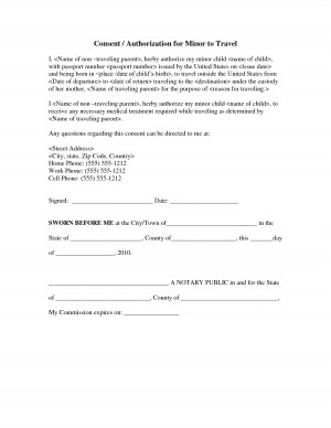 Template For Child Care Authorization Form