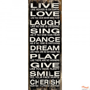 Wooden Word/Wall Art Sign (Live, Love, Laugh)