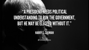 President needs political understanding to run the government, but ...