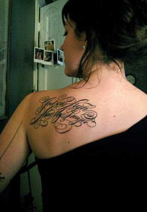 Cursive Caligraphy Tattoo Font For Girls