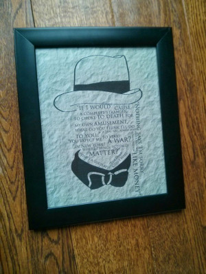 Boardwalk Empire inspired print, Arnold Rothstein silhouette and quote ...