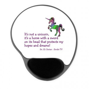 Abctv Gifts > Abctv Office > Scrubs Unicorn Quotes Gel Mousepad