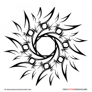 Tribal sun tattoos usually combine the swirls and clear lines of ...