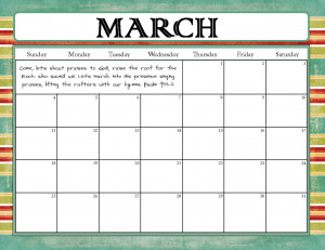 Printable Calendars for March 2012