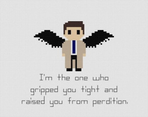 Supernatural Castiel Quote Cross Stitch Pattern by GeekyStitches on ...