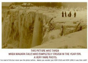 Niagara Falls completely frozen in 1911