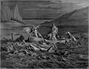 ... Dore's famous interpretation of Virgil & Dante crossing the River Styx