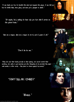 Severus Tobias Snape (favorite quotes)Inspired by dailypotter's ...