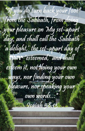 Isaiah 58:13 Sabbath Scripture quote