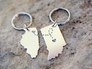 Etsy Spotlight: Custom Long-Distance Love Key Chains