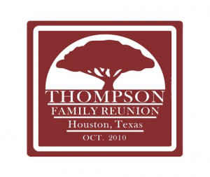 Customized family reunion paper coasters, add family logo, colors, and ...