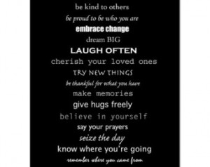 Inspiration - Life Rules - 8x10 Pri nt - Inspirational Quotes, Rules ...