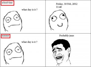 Meme Comic – School Time / Summer Table Flip Meme – Summer Nights ...