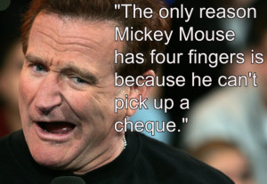Robin Williams on his legal dispute with Disney over Aladdin (Photo by ...