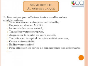 IMMATRICULER A U GUICHET UNIQUE Un lieu unique pour effectuer toutes ...