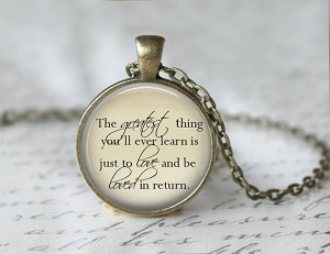 Moulin Rouge Quote Necklace, Movie Quote Pendant, Love Quote Jewelry ...
