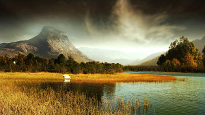 Lost Mountain by the Lake, beauty, blue, breeze, cool, lovely, warm ...