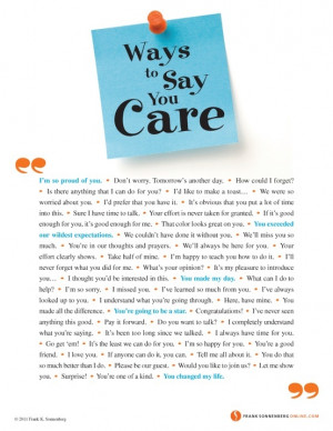 Ways to Say You Care.