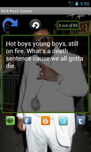 Rick Ross Quotes, an app that provides the best Rick Ross quotes ...