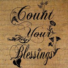 Count Your Blessings Quote Text Word Flowers Digital by Graphique, $1 ...