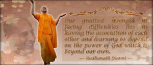 Our greatest strength in facing difficulties lies in having the ...