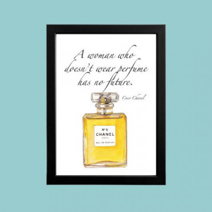 Chanel Quote Series No.5 Perfume. Home bedroom by ThePaperWing, $18.00